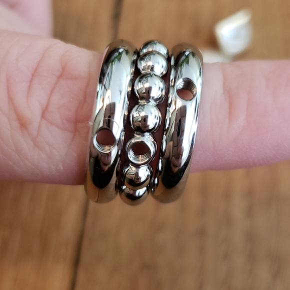 3 Qudo Stackable Interchangeable Rings 4 Tops - Picture 5 of 8